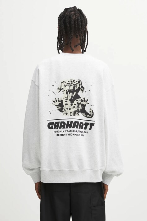 Carhartt WIP bluza Wiptopia Sweat męska kolor szary z nadrukiem I035644.482XX