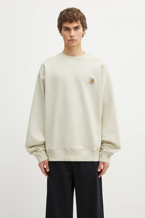 Carhartt WIP bluza bawełniana Vista Sweat męska kolor beżowy gładka I029522.2LPGD