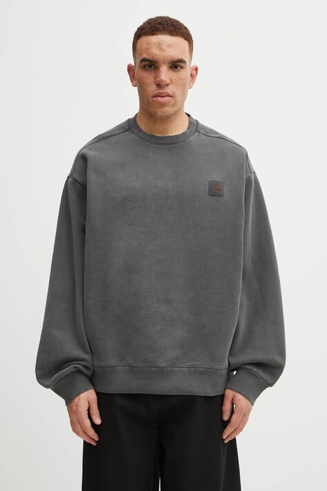 Carhartt WIP bluza bawełniana Vista Sweat męska kolor szary z aplikacją I029522.89GD