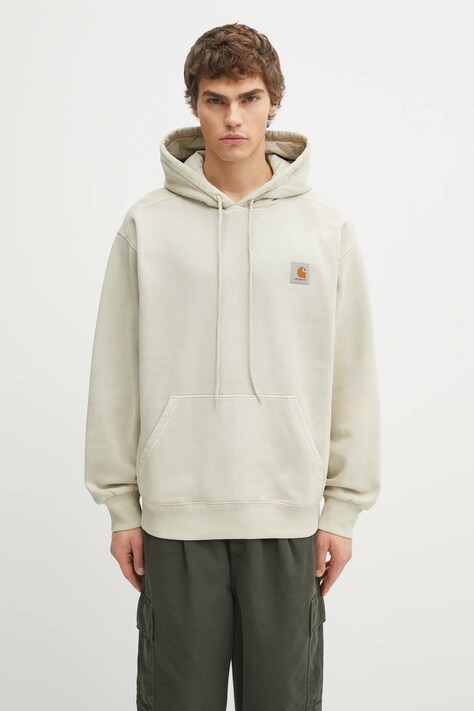 Carhartt WIP bluza bawełniana Hooded Vista Sweat męska kolor beżowy z kapturem gładka I029523.2LPGD