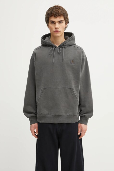 Carhartt WIP bluza bawełniana Hooded Vista Sweat męska kolor szary z kapturem I029523.89GD