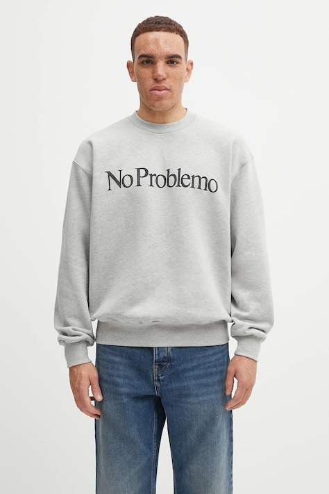 No Problemo bluza męska kolor szary z nadrukiem NP2000204