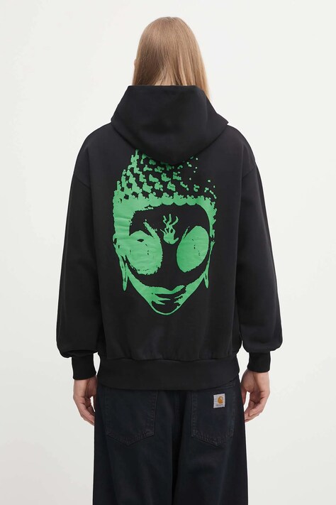 No Problemo bluza bawełniana Sidd męska kolor czarny z kapturem z nadrukiem NP2001904