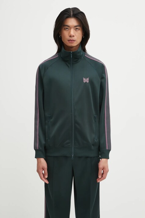 Needles bluza Track Jacket męska kolor zielony z aplikacją RW314