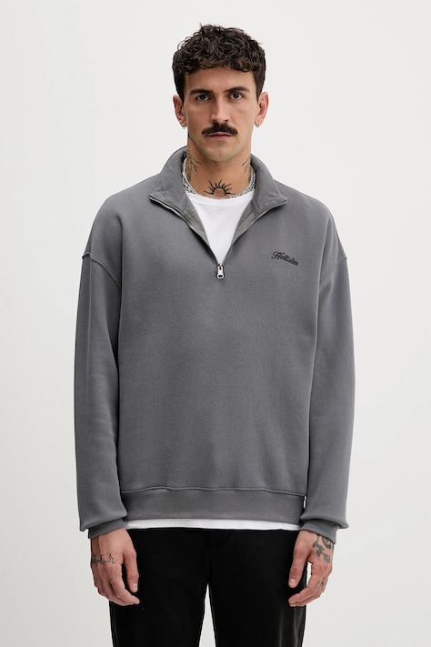 Hollister Co. bluza męska kolor szary gładka KI322-5372-120