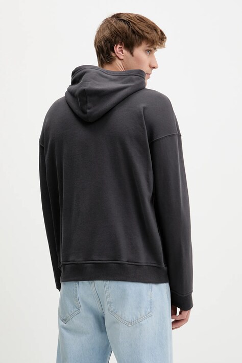 Μπλούζα Hollister Co. χρώμα: γκρι, με κουκούλα, KI322-5388-901