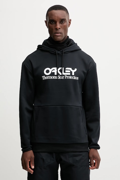 Oakley hanorac RIDER culoarea negru, cu glugă, cu imprimeu, FOA402381