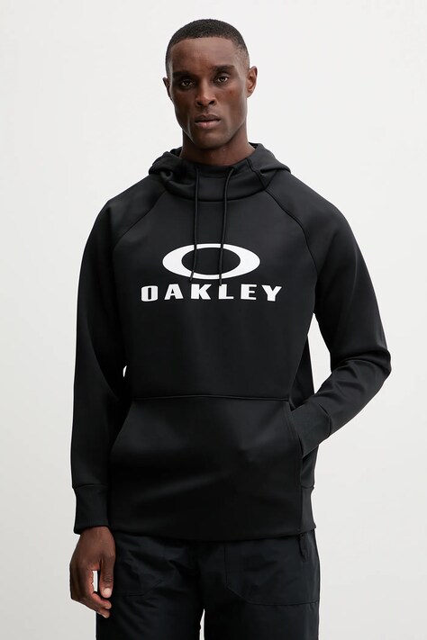 Спортивная кофта Oakley SIERRA цвет чёрный с капюшоном с принтом FOA402382