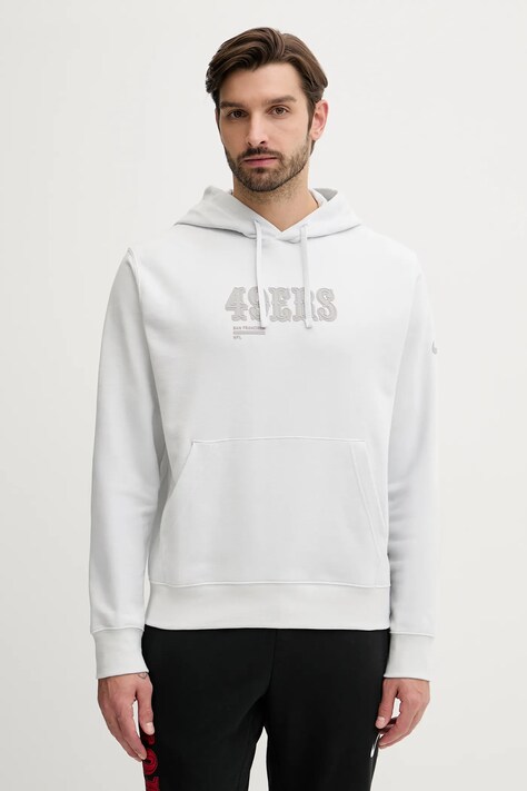 Nike bluza French Terry Club Hoodie męska kolor szary z kapturem z nadrukiem 01D1-0BB-9B-PF5