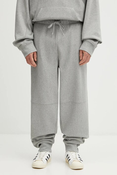 Carhartt WIP spodnie dresowe American Script Jogging męskie kolor szary melanżowe I027042.V6XX