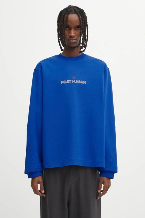 Ader Error bluza SWEAT SHIRT męska kolor niebieski z aplikacją BO01FWSW0107BL