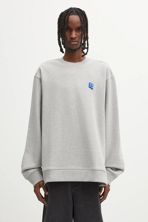 Ader Error bluza bawełniana SWEAT SHIRT męska kolor szary gładka BO42FYSW0101GR