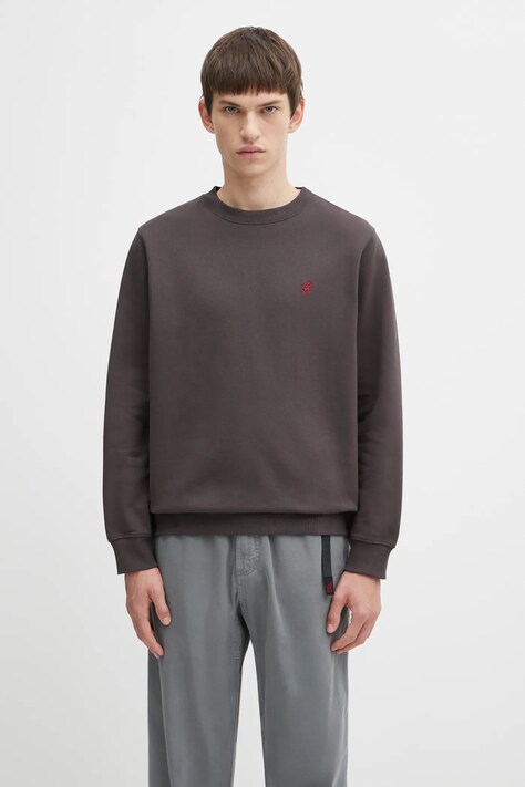 Gramicci bluza One Point Crew męska kolor brązowy melanżowa G308.FT