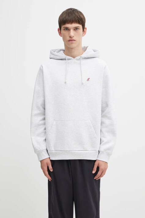 Gramicci bluza One Point Hooded męska kolor szary z kapturem melanżowa G309.FT