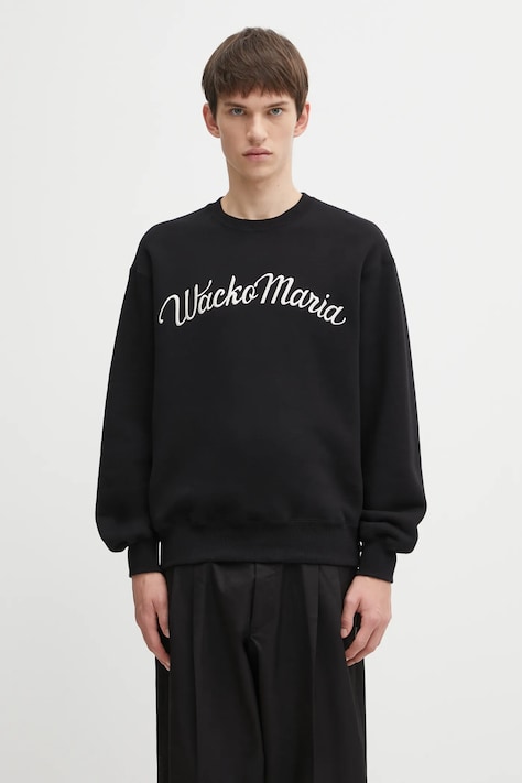 Βαμβακερή μπλούζα Wacko Maria χρώμα: μαύρο, 25FW-WMC-SS08