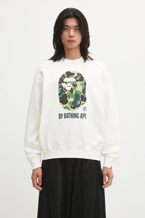 A Bathing Ape bluza ABC Camo APE Head męska kolor beżowy z nadrukiem 1L30113310