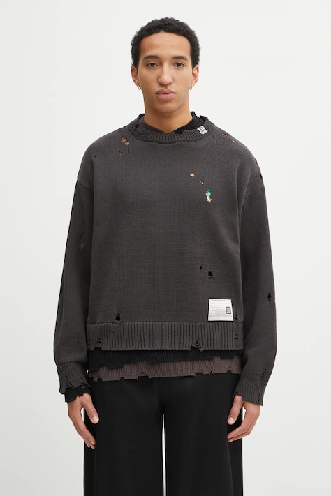 Maison MIHARA YASUHIRO sweter męski kolor czarny A15SW532