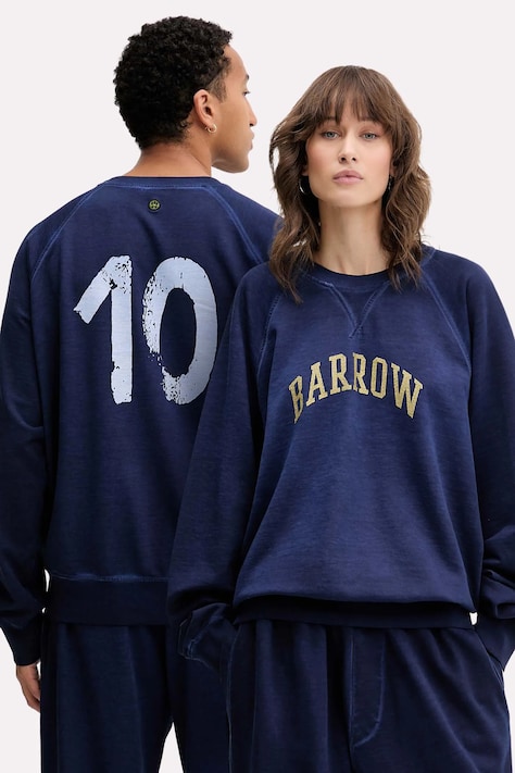 Barrow hanorac de bumbac culoarea bleumarin, cu imprimeu, F5BWUASW026