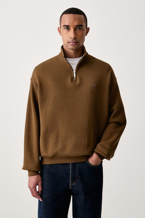 Lacoste Bluza bawełniana brązowa SH7759
