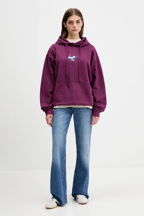 Бавовняна кофта Kaotiko — AW25-BLU010, фіолетовий — фото 5