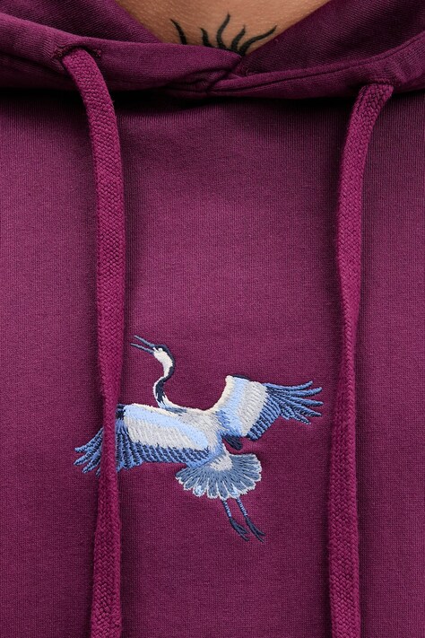 Бавовняна кофта Kaotiko — AW25-BLU010, фіолетовий — фото 9