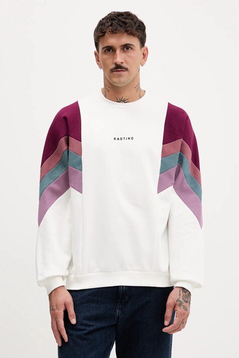 Kaotiko bluză culoarea bej, cu imprimeu, AR005-02-M002