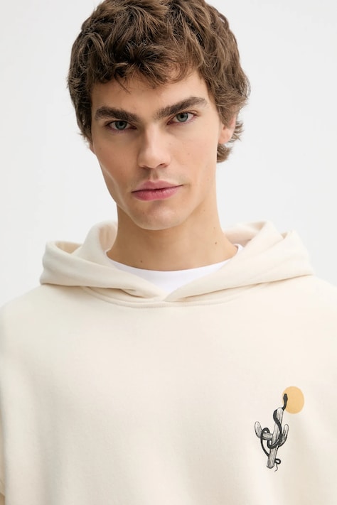 Бавовняна кофта Kaotiko — AW25-BLU014, бежевий — фото 6