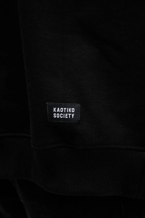Бавовняна кофта Kaotiko — AW25-BLU018, чорний — фото 9