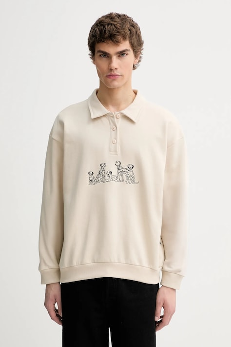 Kaotiko bluza kolor beżowy gładka AR006-02-M002