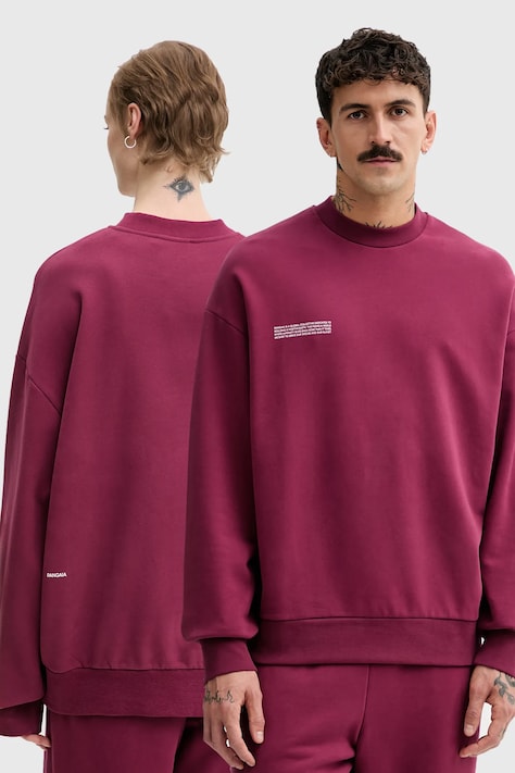 Βαμβακερή μπλούζα Pangaia χρώμα: μπορντό, 10000183