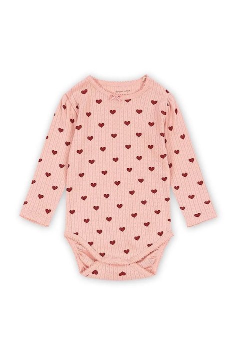 Konges Sløjd body bawełniane niemowlęce MINNIE BODY GOTS KS3013