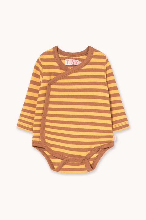 Tinycottons body niemowlęce STRIPES RIB CROSSED BODY AW25-028