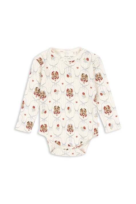 Konges Sløjd body bawełniane niemowlęce MINNIE BODY GOTS KS103916