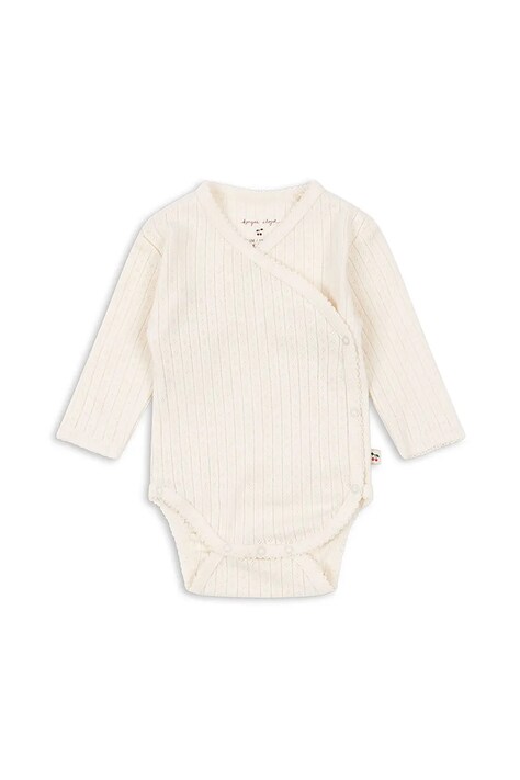 Konges Sløjd body bawełniane niemowlęce MINNIE NEWBORN BODY GOTS KS103919