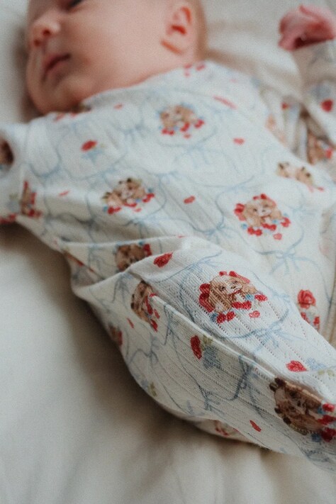 Βρεφική βαμβακερή ρόμπα Konges Sløjd MINNIE NEWBORN ONESIE GOTS KS103920