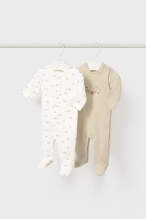 Дитячі бавовняні повзунки Mayoral Newborn 2-pack 2714