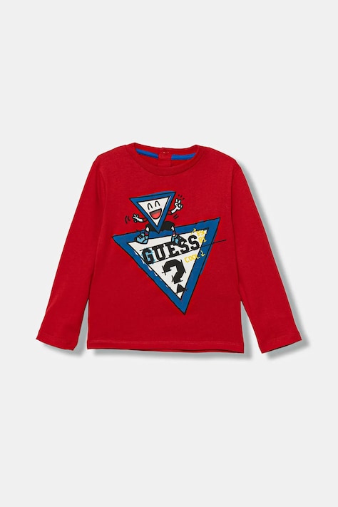 Guess longsleeve in cotone noenati colore rosso I5YI00 K8HM4