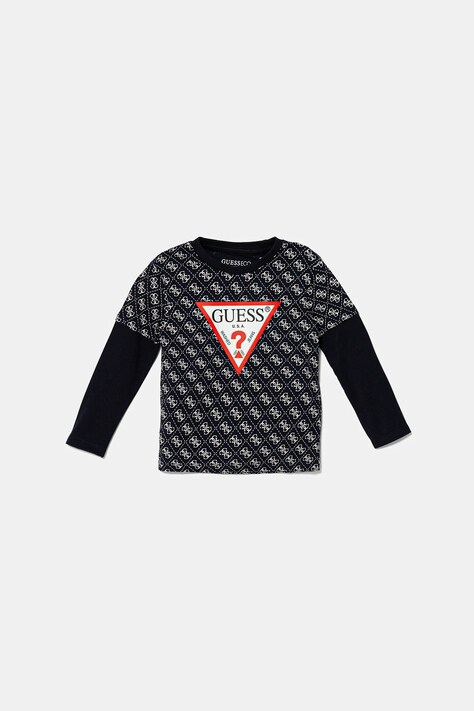Guess longsleeve din bumbac pentru copii cu imprimeu, N5YI09 K8HM4