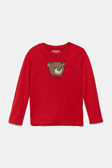 Guess longsleeve in cotone bambino/a colore rosso N5YI25 K8HM4