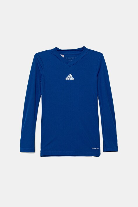 Dětské tričko s dlouhým rukávem adidas Performance modrá barva, s potiskem, GK9087