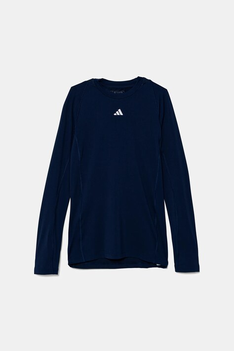 Dětské tričko s dlouhým rukávem adidas Performance tmavomodrá barva, s potiskem, JW7959