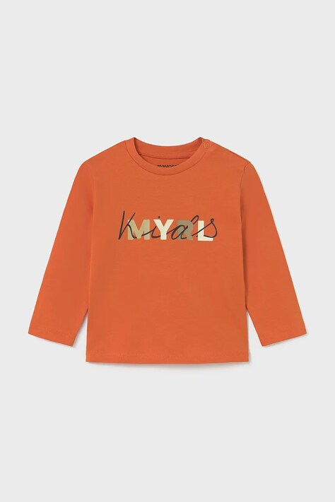 Mayoral top a maniche lunghe in cotone colore arancione 108