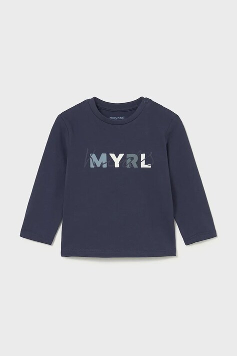 Mayoral longsleeve bawełniany kolor granatowy 108