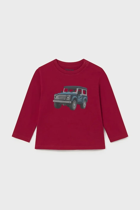 Mayoral top a maniche lunghe in cotone colore rosso 2066