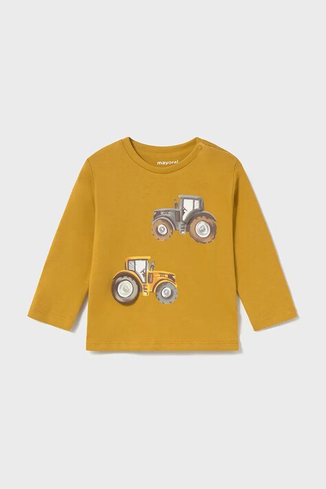 Mayoral longsleeve din bumbac pentru copii culoarea galben, 2069
