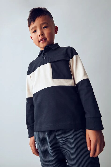Mayoral longsleeve bawełniany kolor granatowy 4121