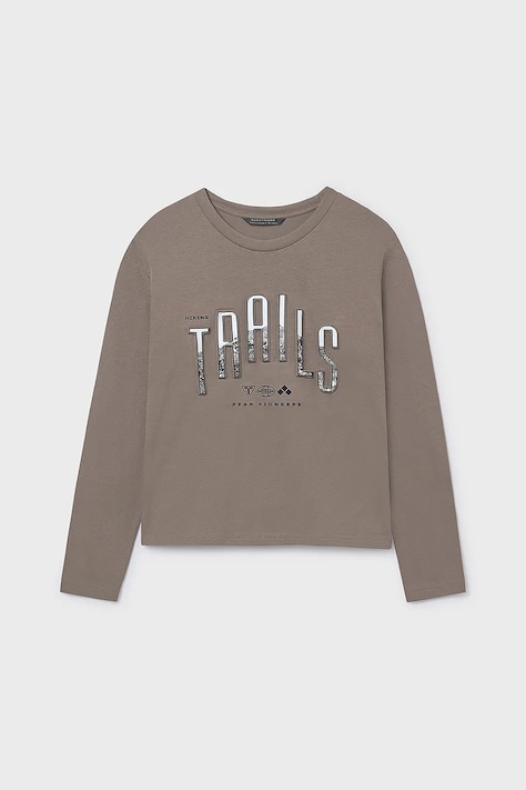 Mayoral longsleeve din bumbac pentru copii culoarea verde, cu imprimeu, 7007