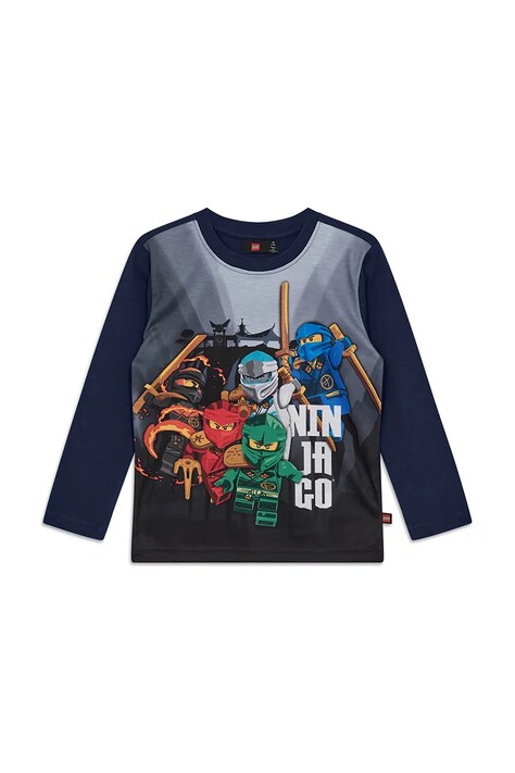 Lego longsleeve dziecięcy LWTAFFY 707 kolor granatowy z nadrukiem 11010948