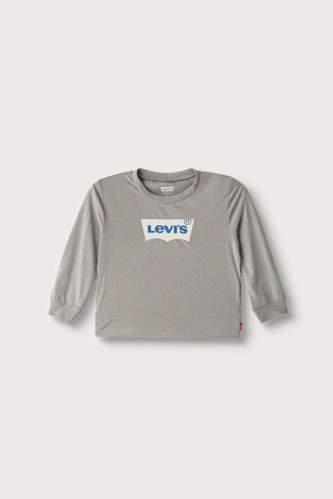 Levi's hosszúujjú gyerek pamut L/S BATWING TEE szürke 6E8646