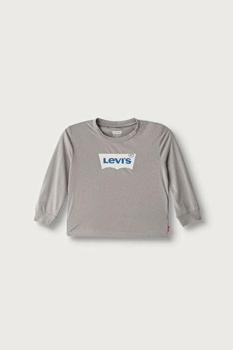 Levi's hosszúujjú gyerek pamut L/S BATWING TEE szürke 6E8646